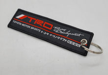 Load image into Gallery viewer, BRAND NEW TRD Black DOUBLE SIDE Racing Cell Holders Keychain Universal