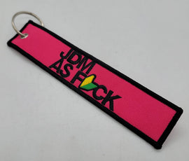 BRAND NEW JDM AS FCK PINK DOUBLE SIDE Racing Cell Holders Keychain Universal