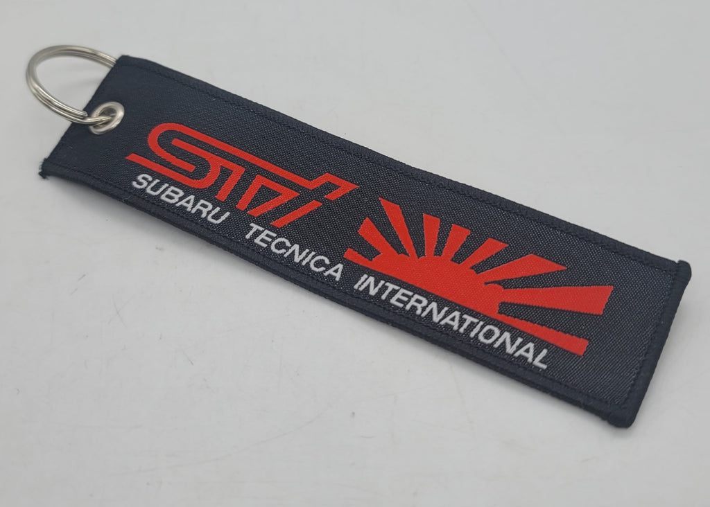 BRAND NEW STI SUBARU Black DOUBLE SIDE Racing Cell Holders Keychain Universal