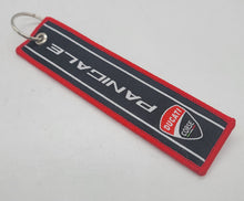 Load image into Gallery viewer, BRAND NEW DUCATI CORSE Black DOUBLE SIDE Racing Cell Holders Keychain Universal