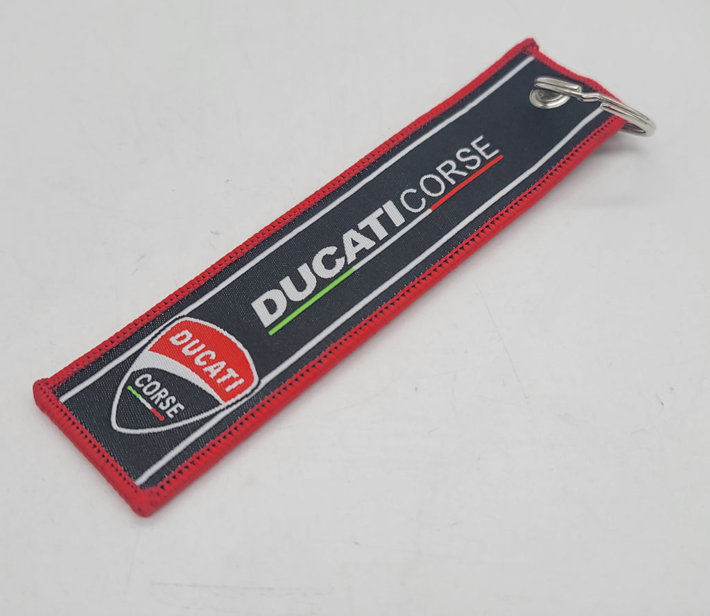 BRAND NEW DUCATI CORSE Black DOUBLE SIDE Racing Cell Holders Keychain Universal