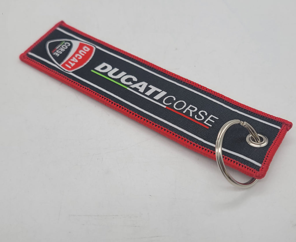 BRAND NEW DUCATI CORSE Black DOUBLE SIDE Racing Cell Holders Keychain Universal
