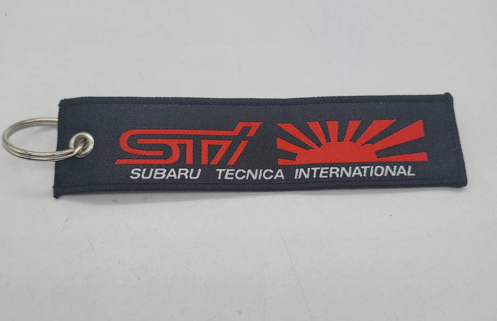 BRAND NEW STI SUBARU Black DOUBLE SIDE Racing Cell Holders Keychain Universal