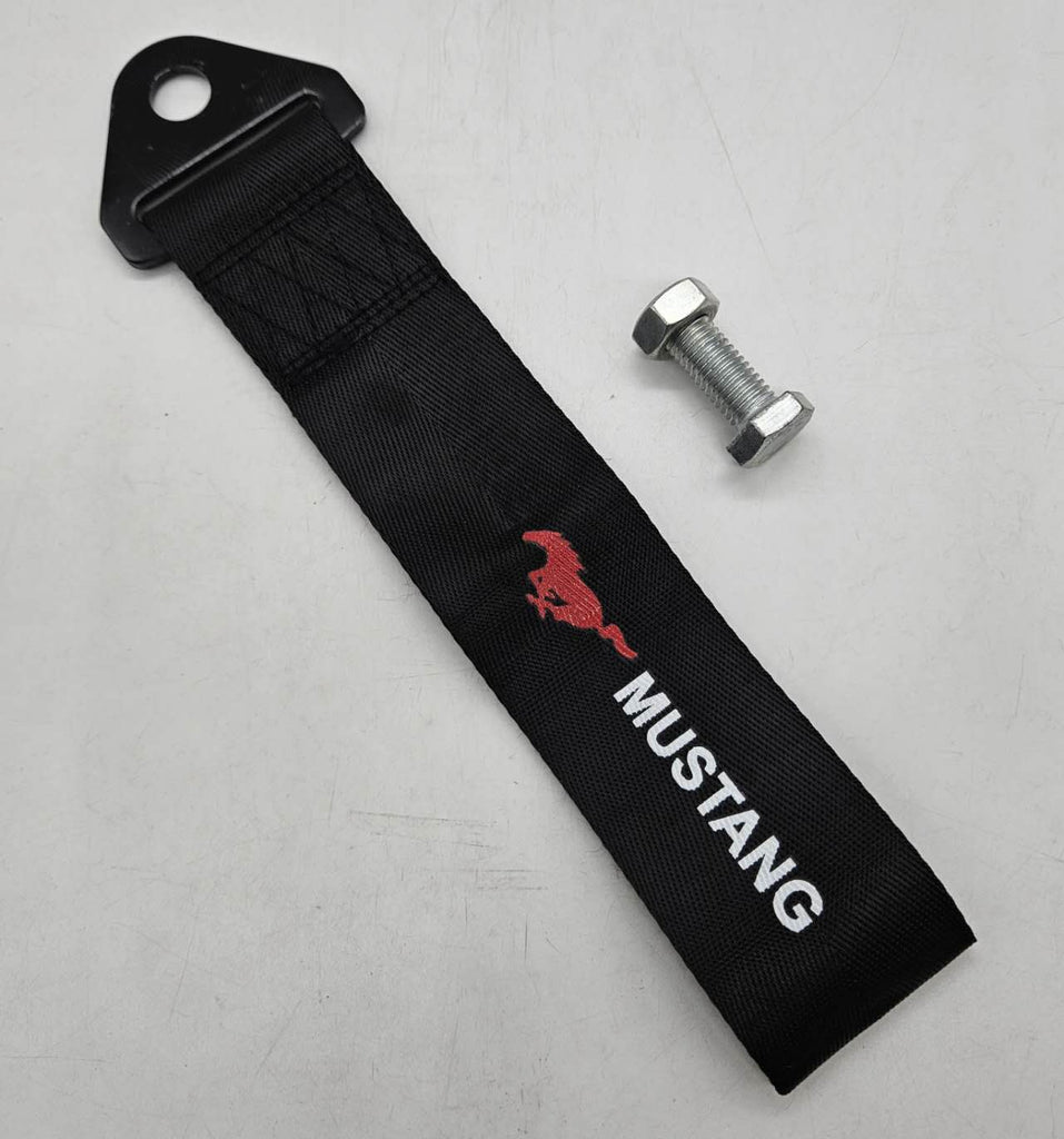Brand New Mustang High Strength Black Tow Towing Strap Hook For Front / REAR BUMPER JDM