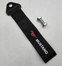 Load image into Gallery viewer, Brand New Mustang High Strength Black Tow Towing Strap Hook For Front / REAR BUMPER JDM