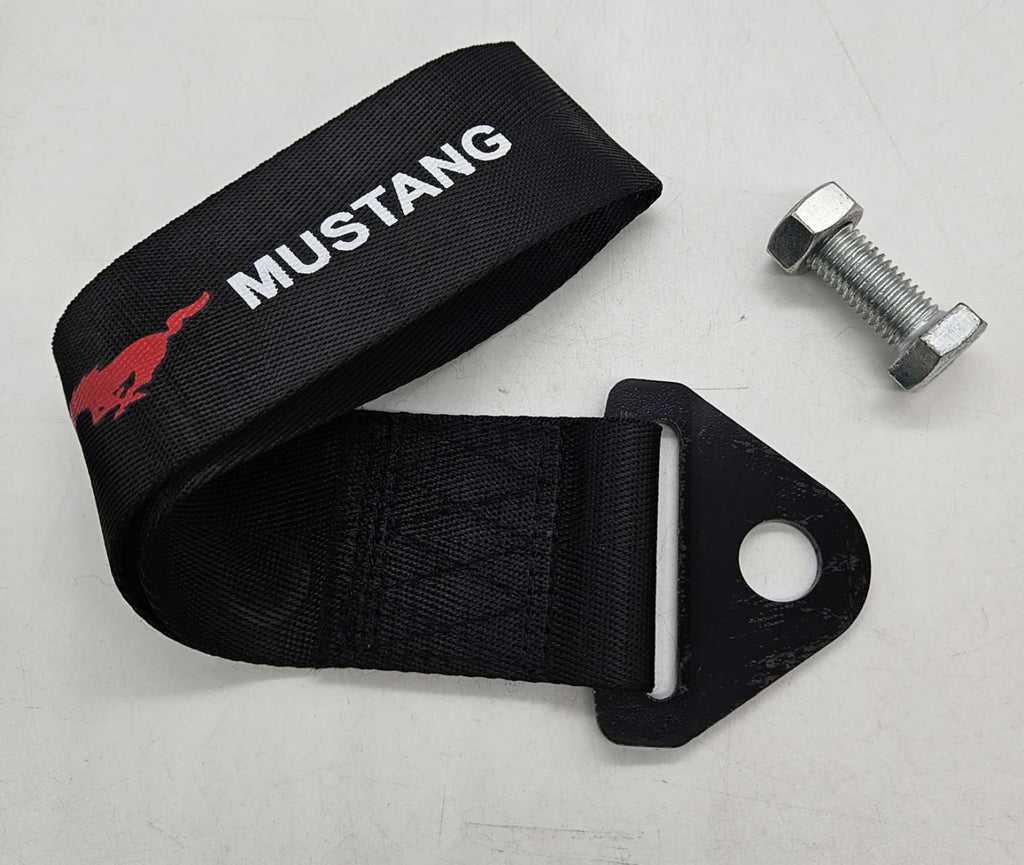 Brand New Mustang High Strength Black Tow Towing Strap Hook For Front / REAR BUMPER JDM