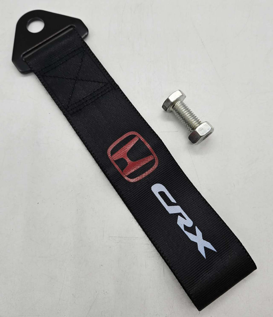 Brand New CRX High Strength Black Tow Towing Strap Hook For Front / REAR BUMPER JDM