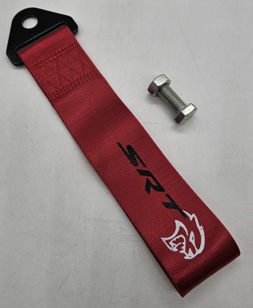 Brand New SRT High Strength Red Tow Towing Strap Hook For Front / REAR BUMPER JDM