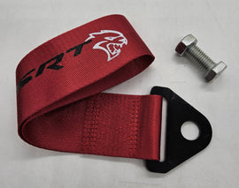 Brand New SRT High Strength Red Tow Towing Strap Hook For Front / REAR BUMPER JDM