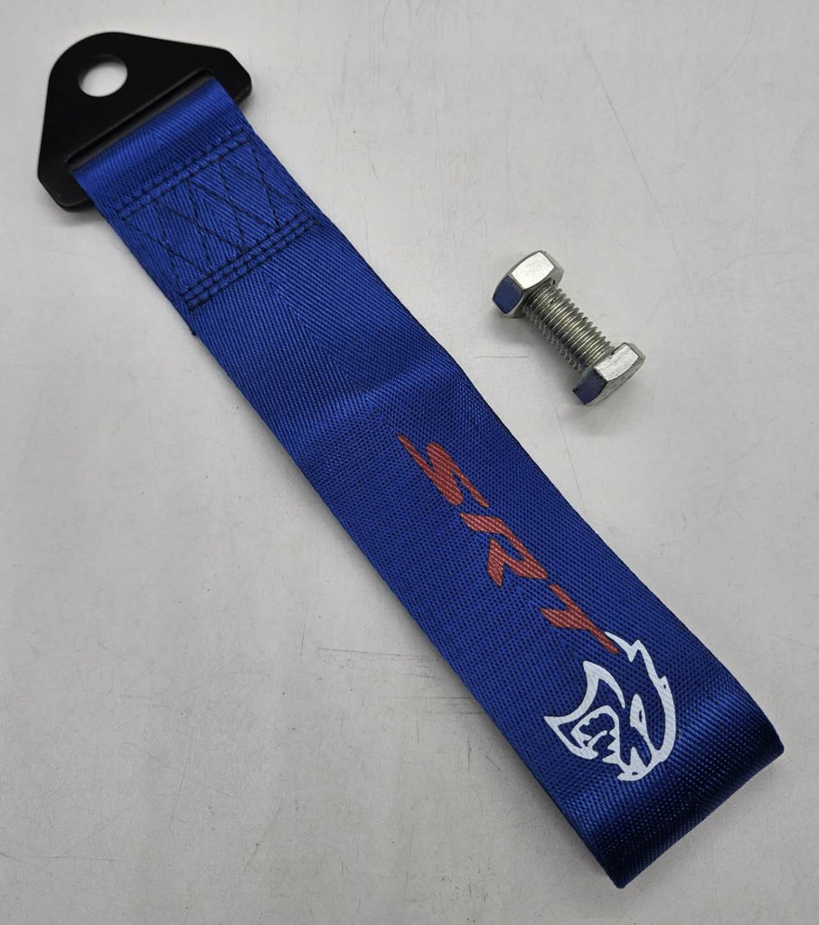 Brand New SRT High Strength Blue Tow Towing Strap Hook For Front / REAR BUMPER JDM