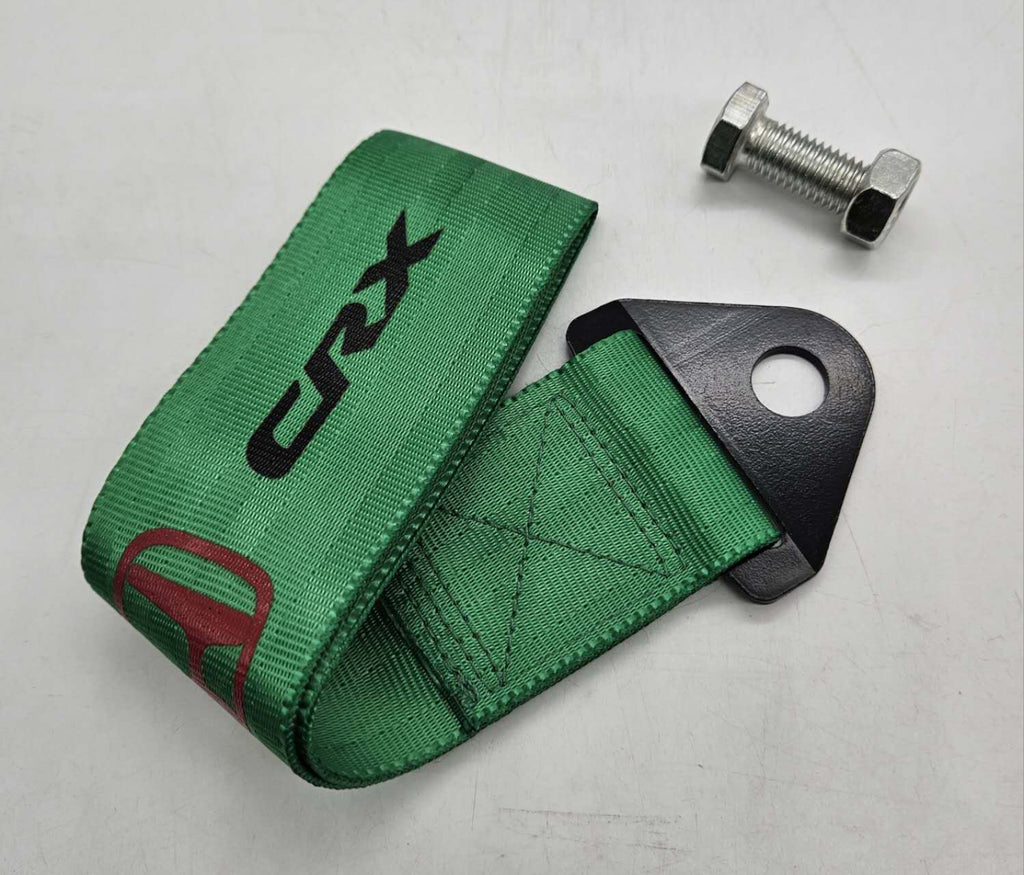 Brand New CRX High Strength Green Tow Towing Strap Hook For Front / REAR BUMPER JDM
