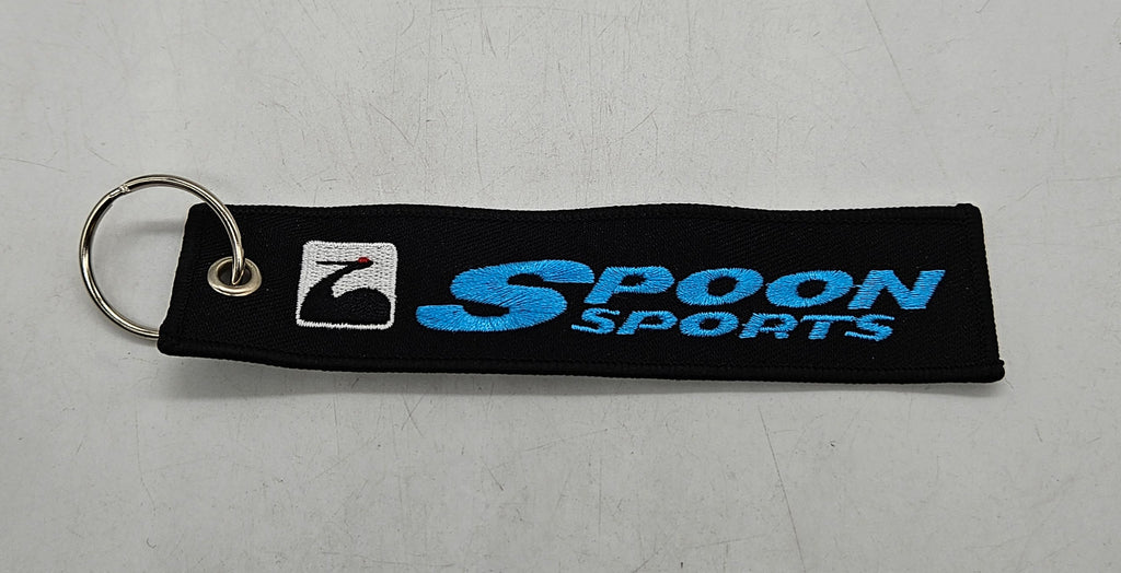 BRAND NEW JDM SPOON SPORTS BLACK DOUBLE SIDE Racing Cell Holders Keychain Universal