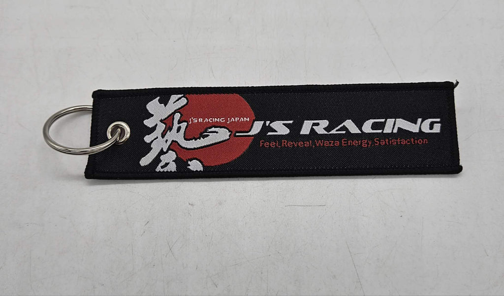 BRAND NEW JDM J'S RACING BLACK DOUBLE SIDE Racing Cell Holders Keychain Universal