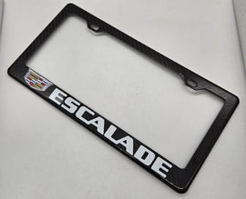 Brand New 1PCS ESCALADE 100% Real Carbon Fiber License Plate Frame Tag Cover Original 3K With Free Caps