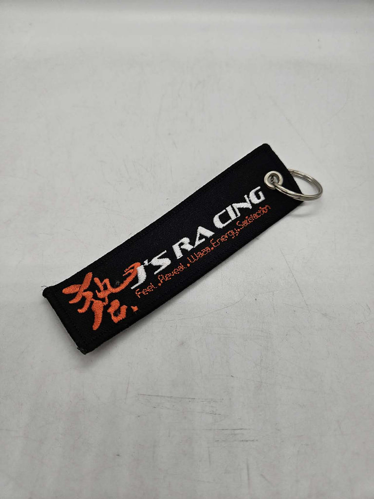 BRAND NEW JDM J'S RACING BLACK DOUBLE SIDE Racing Cell Holders Keychain Universal