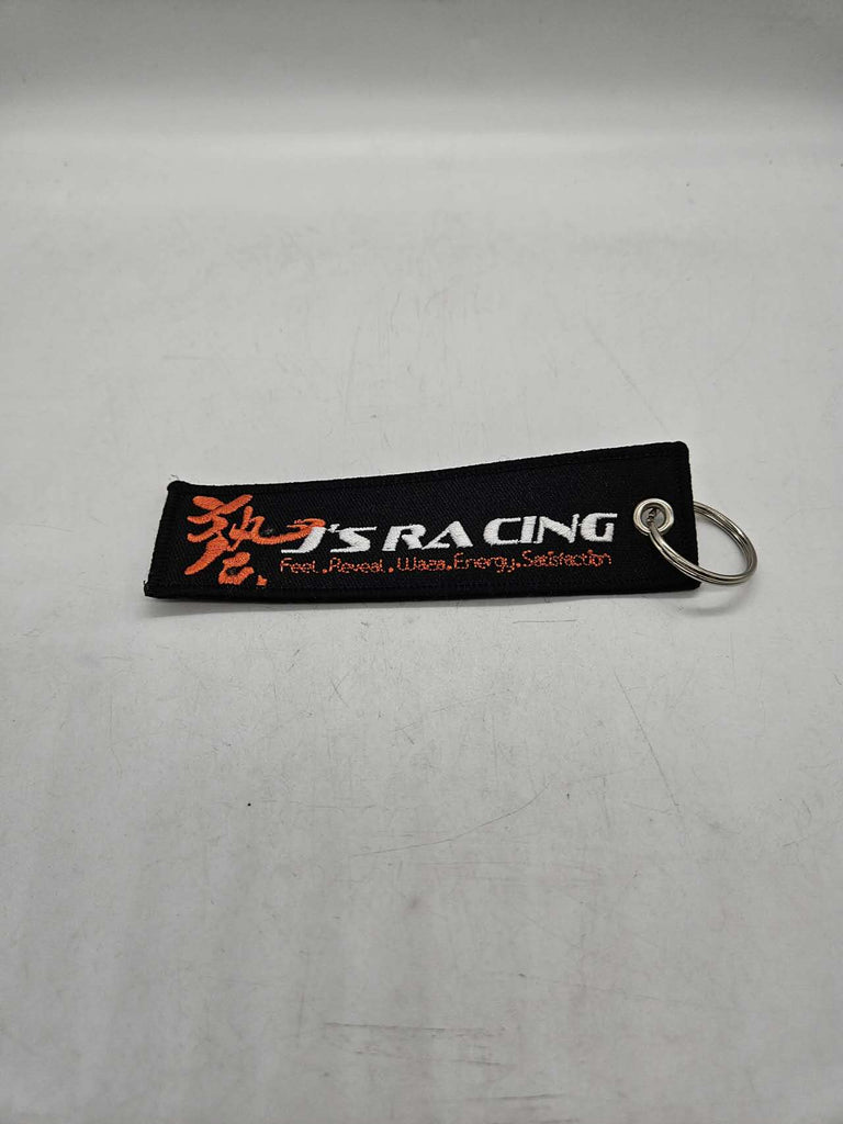 BRAND NEW JDM J'S RACING BLACK DOUBLE SIDE Racing Cell Holders Keychain Universal
