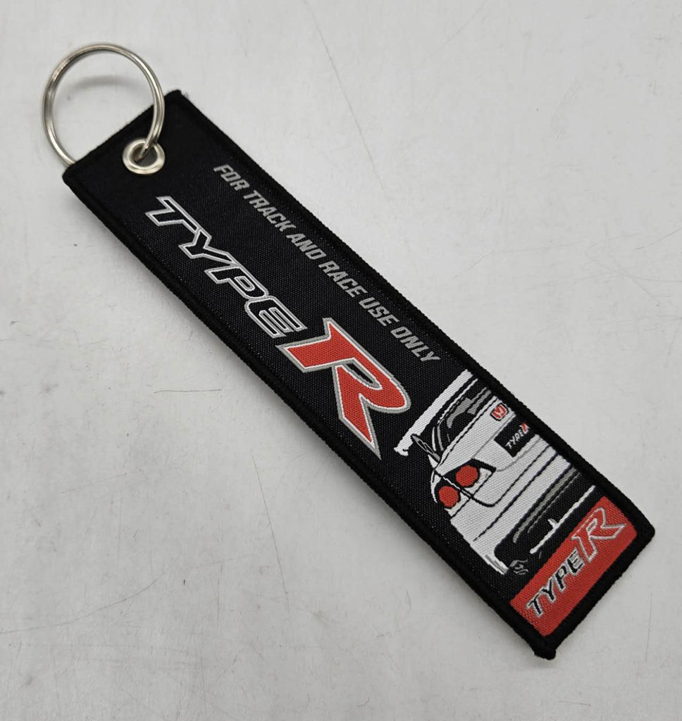 BRAND NEW JDM HONDA TYPE R BLACK DOUBLE SIDE Racing Cell Holders Keychain Universal