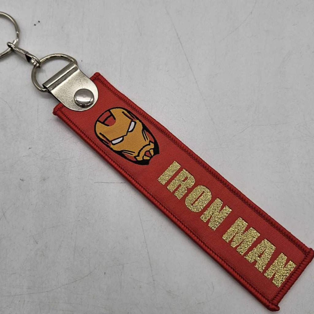 BRAND NEW IRON MAN DOUBLE SIDE Racing Cell Holders Keychain Universal