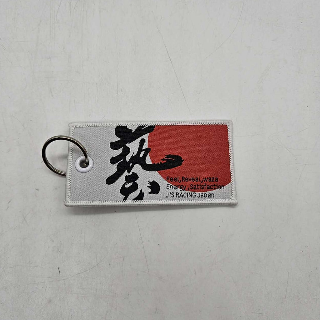 BRAND NEW JDM J'S RACING WHITE DOUBLE SIDE Racing Cell Holders Keychain Universal