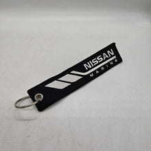 Load image into Gallery viewer, BRAND NEW JDM NISSAN BLACK DOUBLE SIDE Racing Cell Holders Keychain Universal