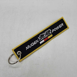 BRAND NEW JDM MUGEN POWER BLACK DOUBLE SIDE Racing Cell Holders Keychain Universal