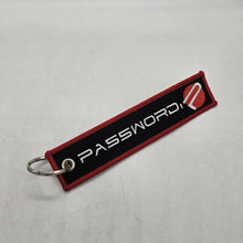 Load image into Gallery viewer, BRAND NEW JDM PASSWORD JDM BLACK DOUBLE SIDE Racing Cell Holders Keychain Universal
