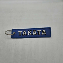Load image into Gallery viewer, BRAND NEW JDM TAKATA BLUE DOUBLE SIDE Racing Cell Holders Keychain Universal