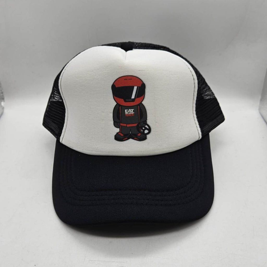 Brand New JDM RACER EAT SLEEP Curved Bill Hat Cap Snapback Trucker Hat Unisex