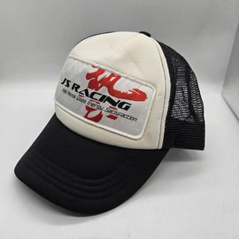 Brand New JDM J'S RACING White Curved Bill Hat Cap Snapback Trucker Hat Unisex