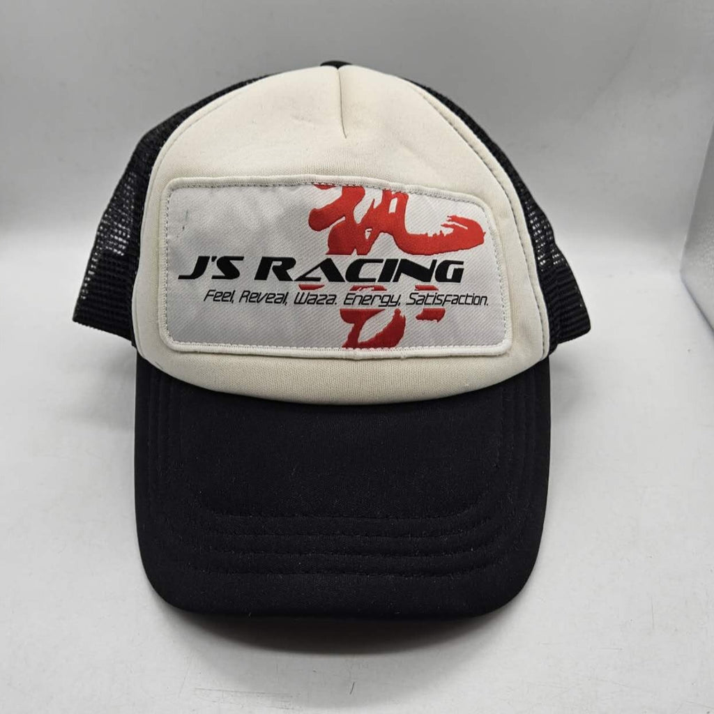Brand New JDM J'S RACING White Curved Bill Hat Cap Snapback Trucker Hat Unisex
