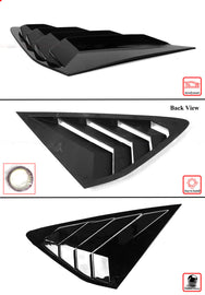 Brand New 2023-2024 Honda Accord JDM Glossy Black Rear Side Window Louver Cover Vent Visor