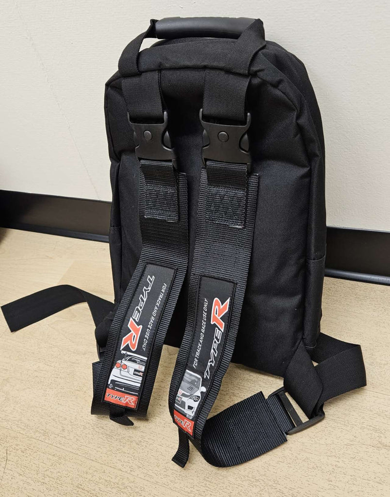 Brand New JDM TYPE R Racing Black Harness Detachable Quick Release & Adjustable Shoulder Strap Backpack