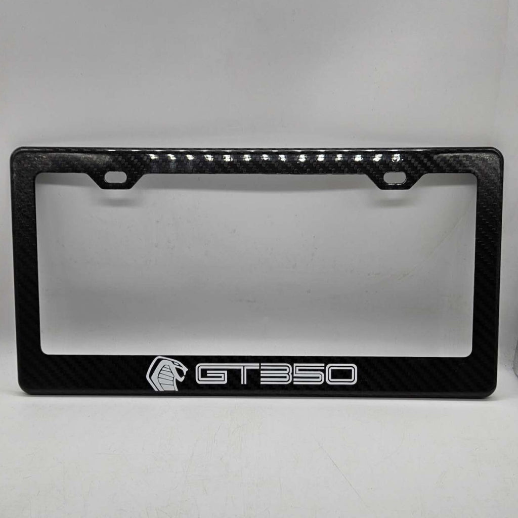 Brand New 1PCS COBRA GT350 100% Real Carbon Fiber License Plate Frame Tag Cover Original 3K With Free Caps