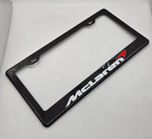 Load image into Gallery viewer, Brand New 1PCS MCLAREN 100% Real Carbon Fiber License Plate Frame Tag Cover Original 3K With Free Caps
