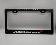 Load image into Gallery viewer, Brand New 1PCS MCLAREN 100% Real Carbon Fiber License Plate Frame Tag Cover Original 3K With Free Caps