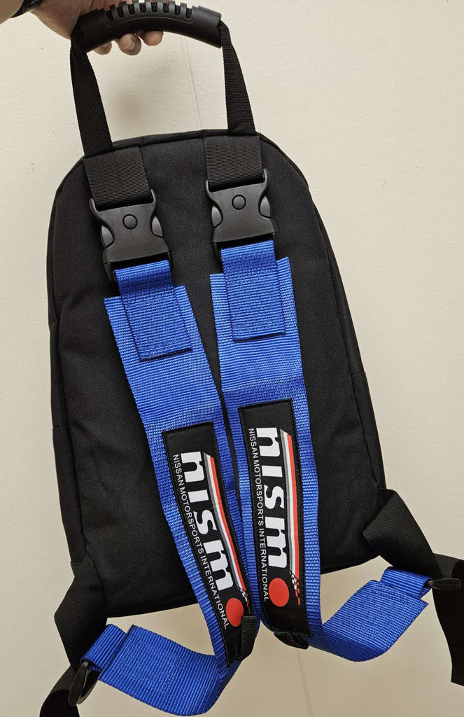 Brand New JDM Nismo Racing Blue Harness Detachable Quick Release & Adjustable Shoulder Strap Backpack