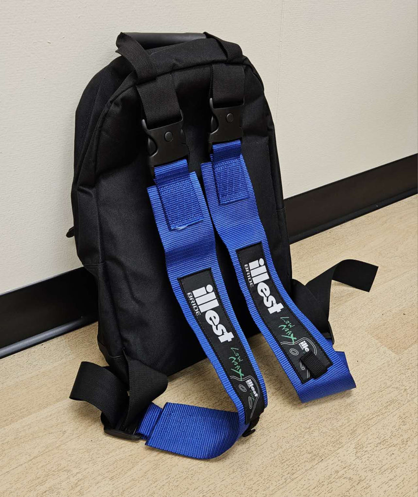 Brand New JDM ILLEST BRIDE Racing Blue Harness Detachable Quick Release & Adjustable Shoulder Strap Backpack