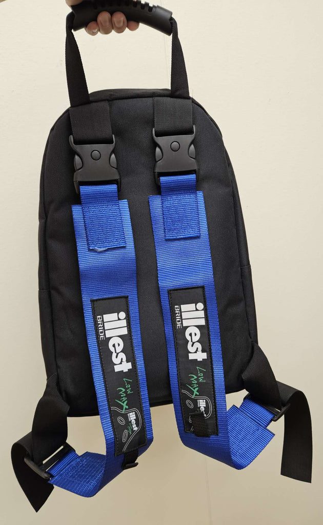 Brand New JDM ILLEST BRIDE Racing Blue Harness Detachable Quick Release & Adjustable Shoulder Strap Backpack