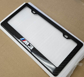 Brand New 1PCS BMW M3 M COMPETITION 100% Real Carbon Fiber License Plate Frame Tag Cover Original 3K With Free Caps