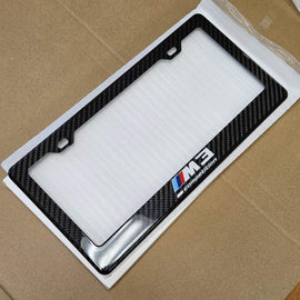 Brand New 1PCS BMW M3 M COMPETITION 100% Real Carbon Fiber License Plate Frame Tag Cover Original 3K With Free Caps