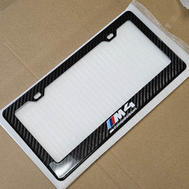 Brand New 1PCS BMW M4 M COMPETITION 100% Real Carbon Fiber License Plate Frame Tag Cover Original 3K With Free Caps