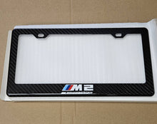 Load image into Gallery viewer, Brand New 1PCS BMW M2 M COMPETITION 100% Real Carbon Fiber License Plate Frame Tag Cover Original 3K With Free Caps