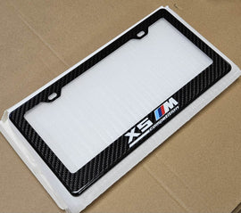 Brand New 1PCS BMW X5 M COMPETITION 100% Real Carbon Fiber License Plate Frame Tag Cover Original 3K With Free Caps