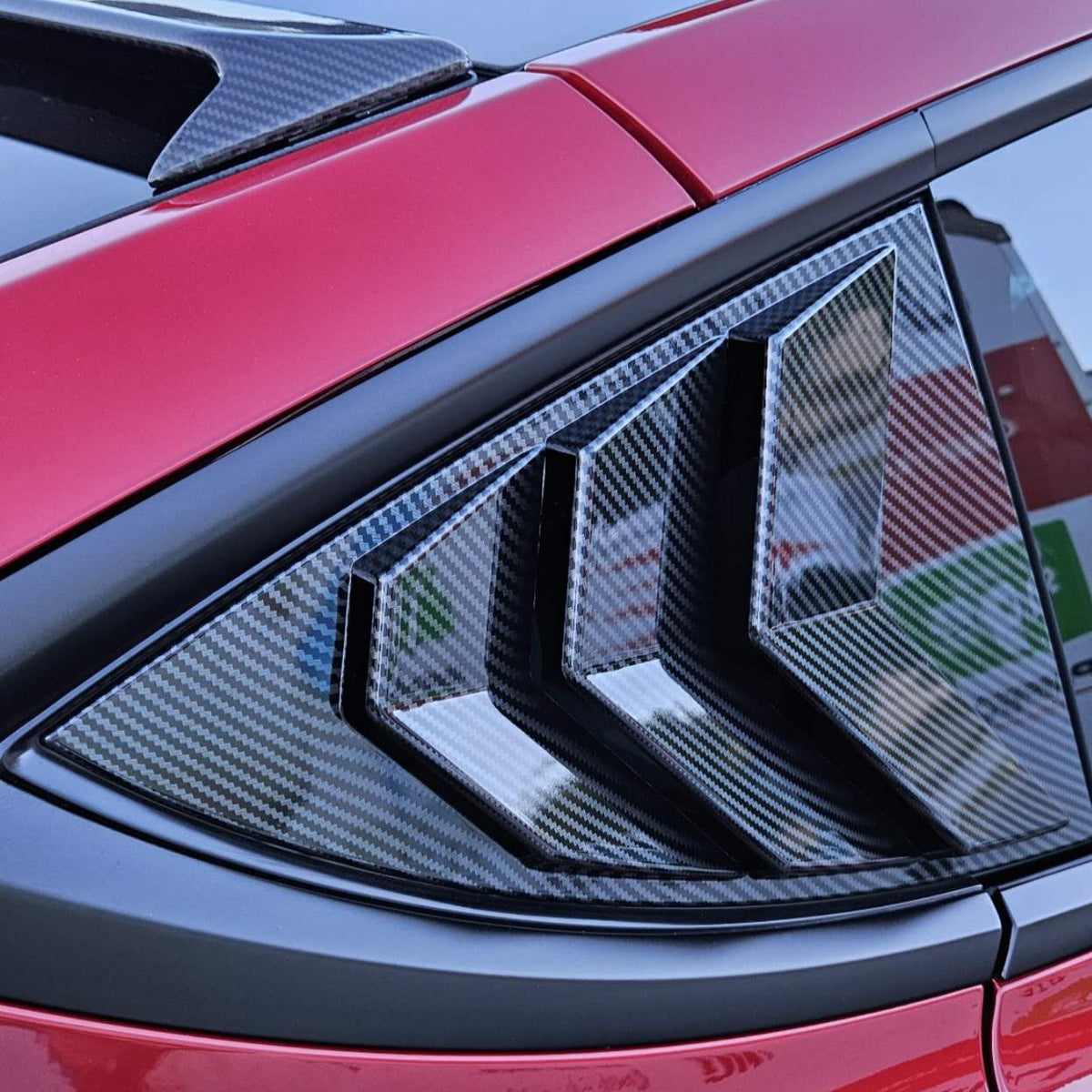 Brand New 2020-2024 Tesla Model Y Carbon Fiber Look Rear Side Window L ...