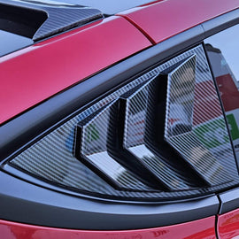 Brand New 2020-2024 Tesla Model Y Carbon Fiber Look Rear Side Window Louver Cover Vent Visor