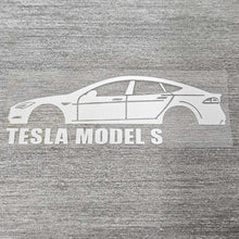 Load image into Gallery viewer, Brand New Tesla Model S Car Window Vinyl Decal White Windshield Sticker 2&quot; x4.25