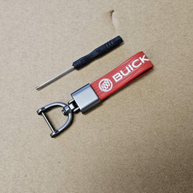 Brand New Buick Red Leather Strap Keychain Keyring