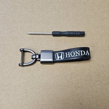 Load image into Gallery viewer, Brand New Honda Black Leather Strap Keychain Keyring