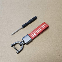 Load image into Gallery viewer, Brand New Honda Red Leather Strap Keychain Keyring