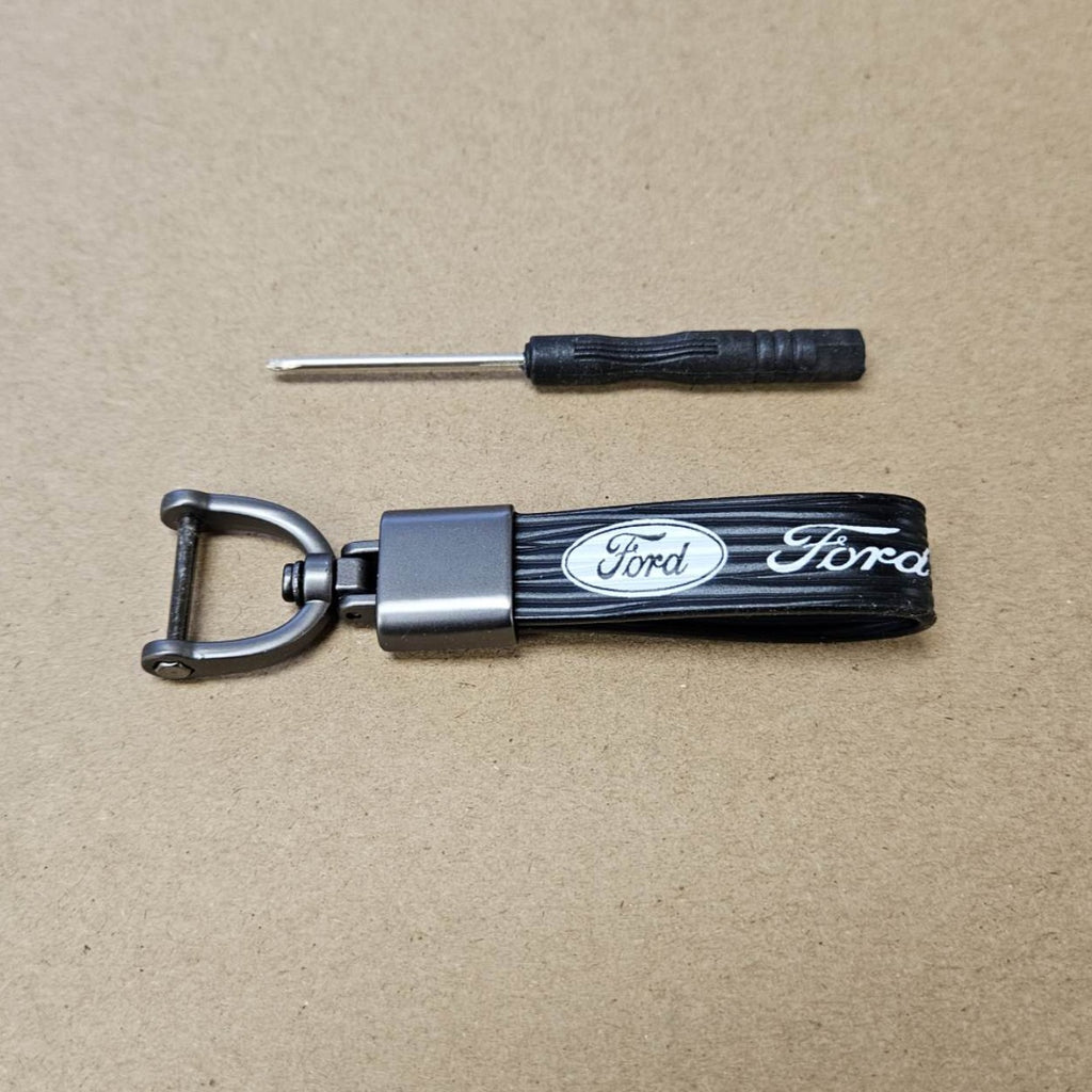 Ford Performance Keychain Brand New Ford Black Leather Strap Keychain Keyring – JK Racing Inc